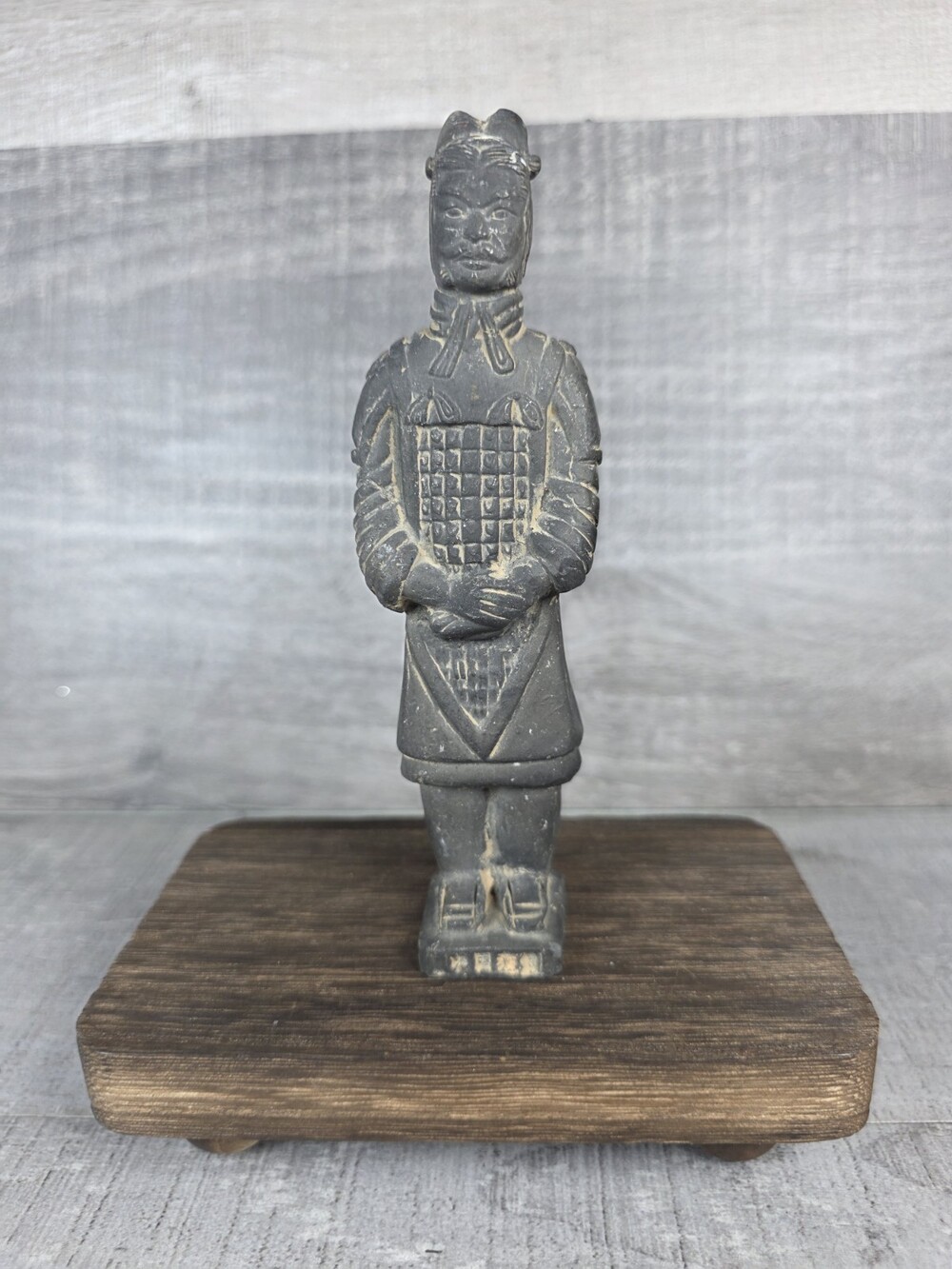 Asian Terra Cotta Warrior Army Qin Shi Huang Soldier 6.5” Figurine Statue g71h3